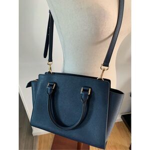 Michael Kors Leather Satchel / Tote Navy Blue